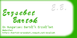 erzsebet bartok business card